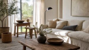 Casual Family Room Ideas That Feel Effortlessly Stylish with comfortable seating, a generous rug, warm wood, layered lighting, and natural texture